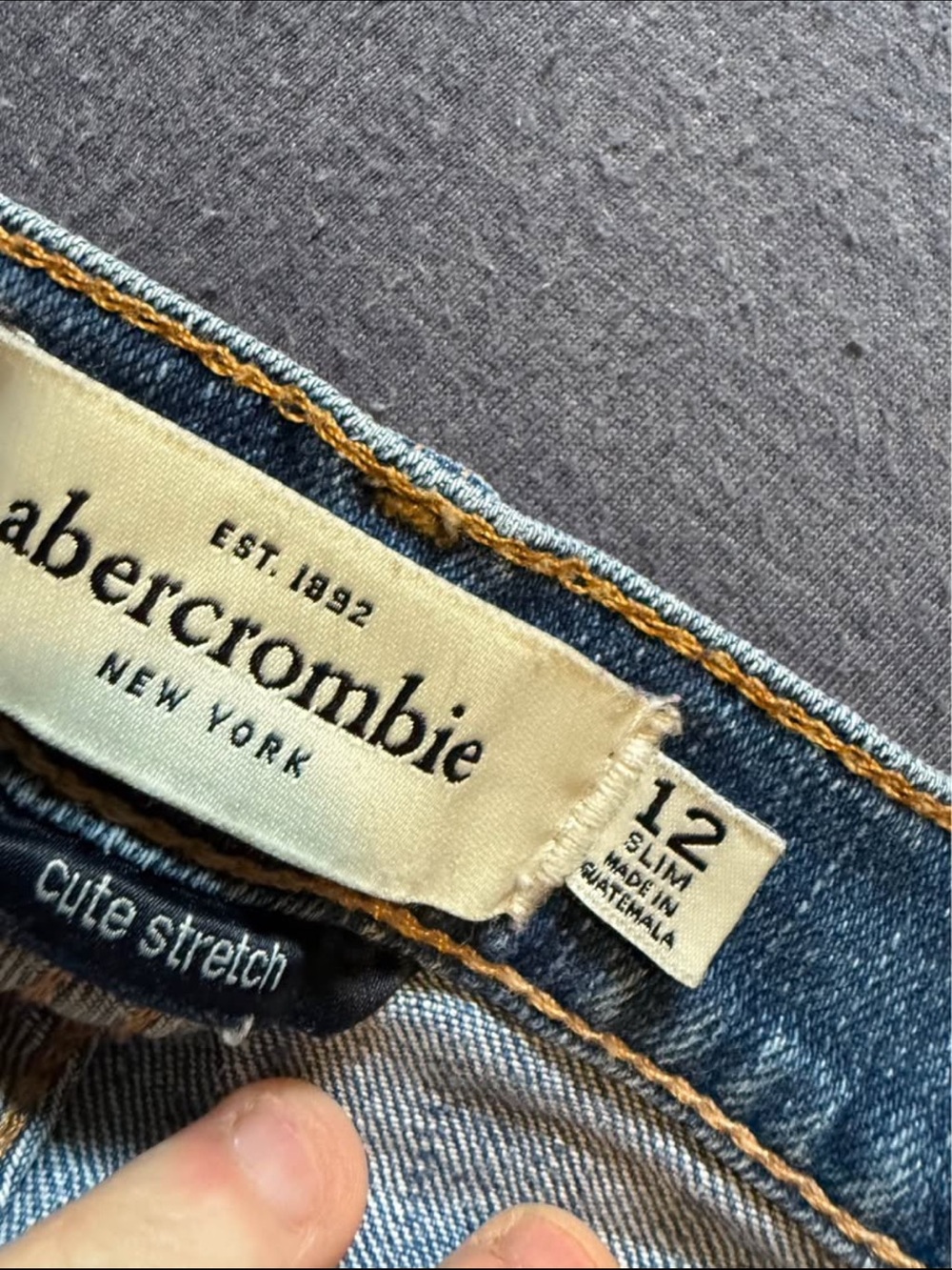 abercrombie girls 12 slim jeans